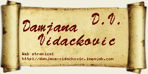 Damjana Vidačković vizit kartica